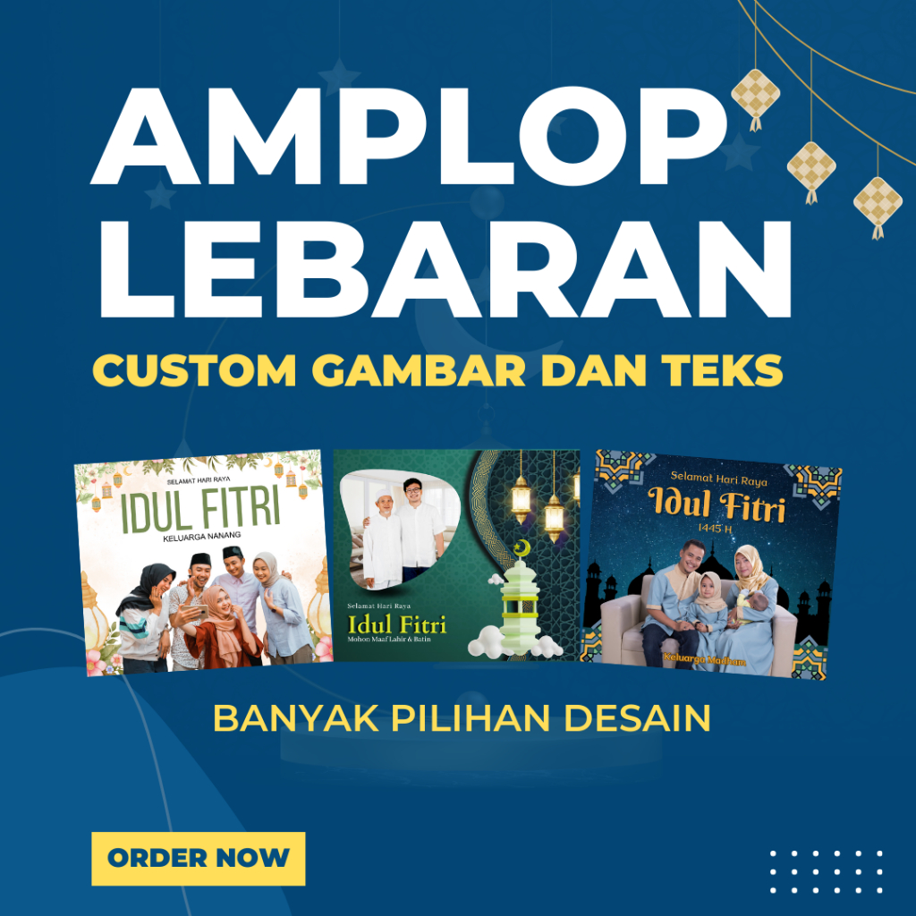 

AMPLOP LEBARAN CUSTOM FOTO DAN NAMA