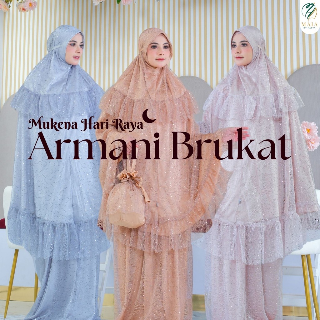 MAIA BY HASYA - Mukena Hari Raya Idul Fitri Armani Brukat Series