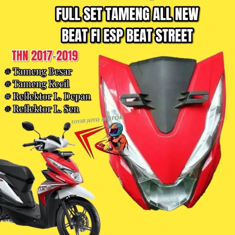 FULL SET TAMENG DASI BODY DEPAN ALL NEW BEAT FI ESP BEAT STREET THN 2016-2019 WARNA (MERAH)