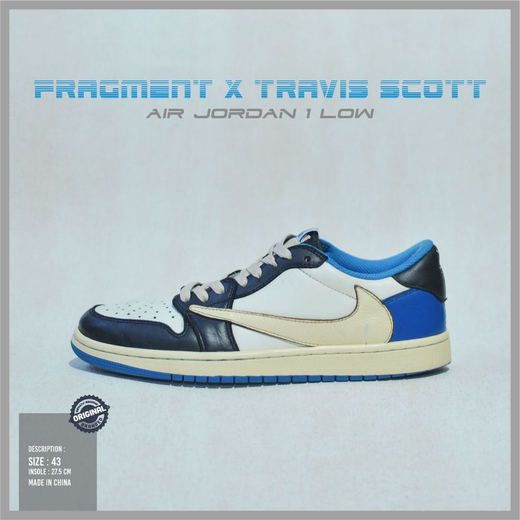 "Fragment x Travis Scott" Air Jordan 1 Low