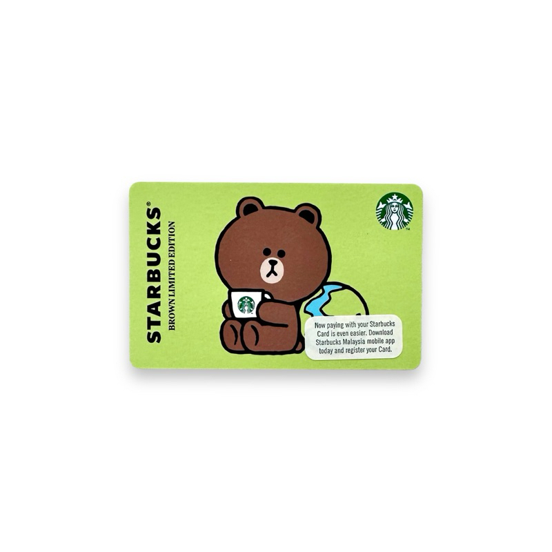 Starbucks Card Brown Limited Edition LINE Kartu Paper Malaysia