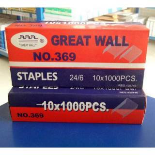 

(1 PACK) Isi Staples Great Wall no.369 24/6 besar ISI 10 BIJI