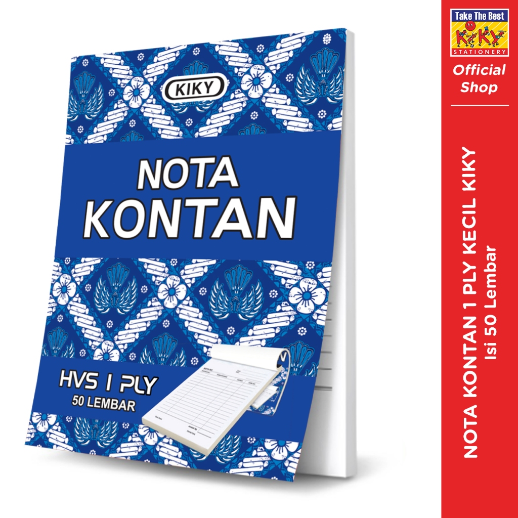 

KIKY Nota Kontan 1 Ply Kecil (Uk. 10.5 x 15.5 cm) - 1 Buku