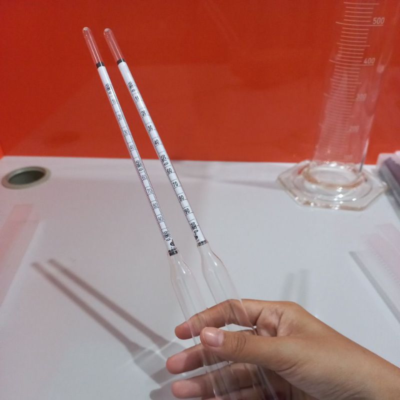 Set 2 pcs Test Density BBM Hydrometer Bensin dan Hydrometer Solar Alla