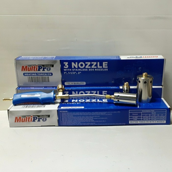 MultiPro Blander Bakar + 3 Nozzle Heating Torch 304 With Nozzle
