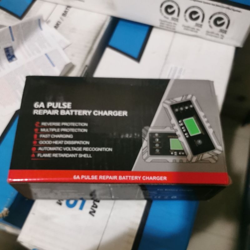 CHARGER AKI BATERAI 12V 6A BISA PILIH MODE CAS AKI MOTOR ATAU MOBIL