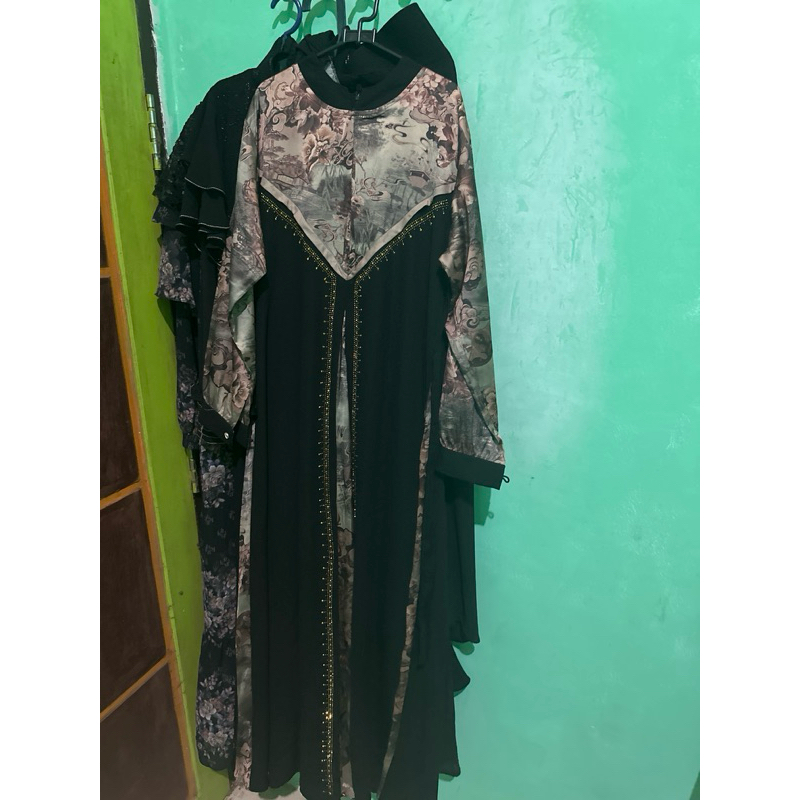 abaya asli arab mix bunga