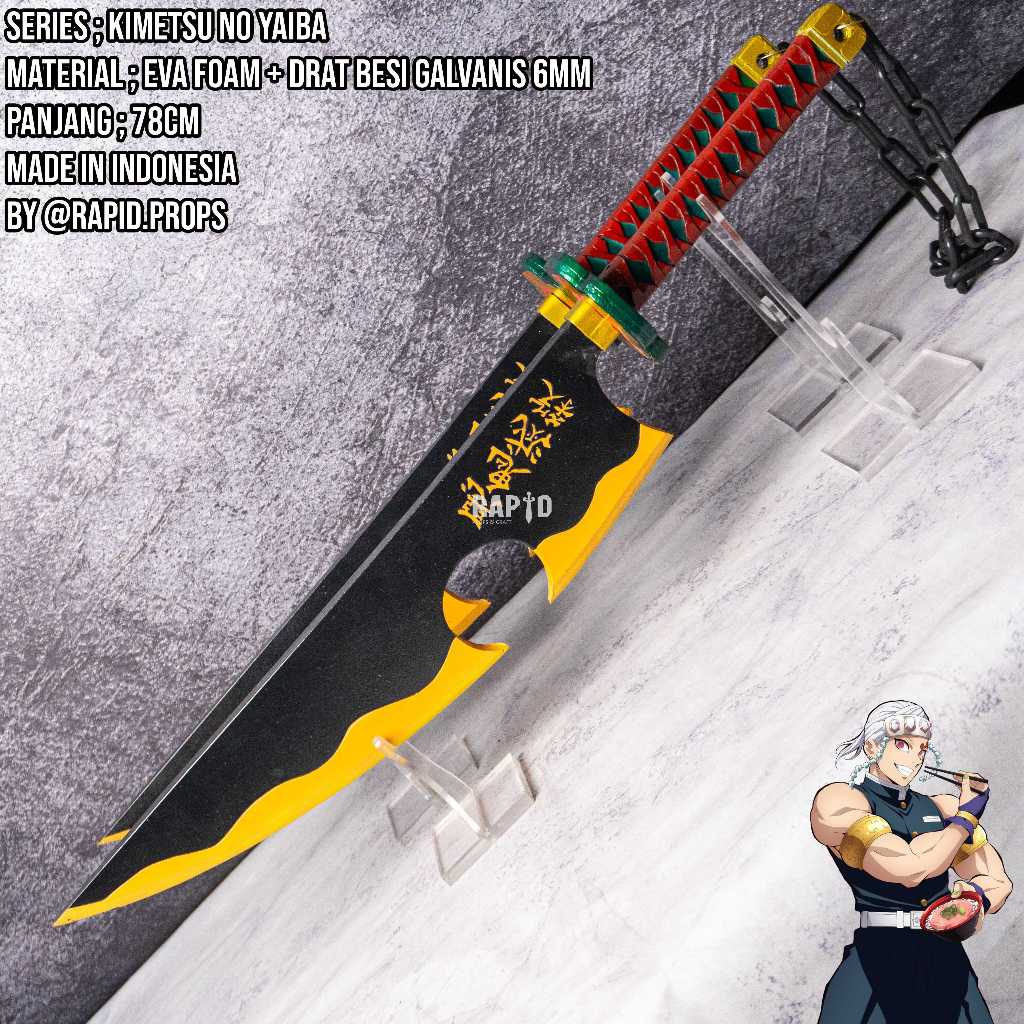 Uzui Tengen Dual Blade Kimetsu No Yaiba For Cosplay
