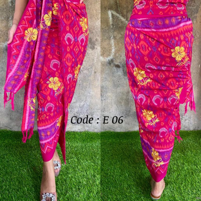 ENDEK TENUN LASEM BORDIR PUCUK SET SELENDANG