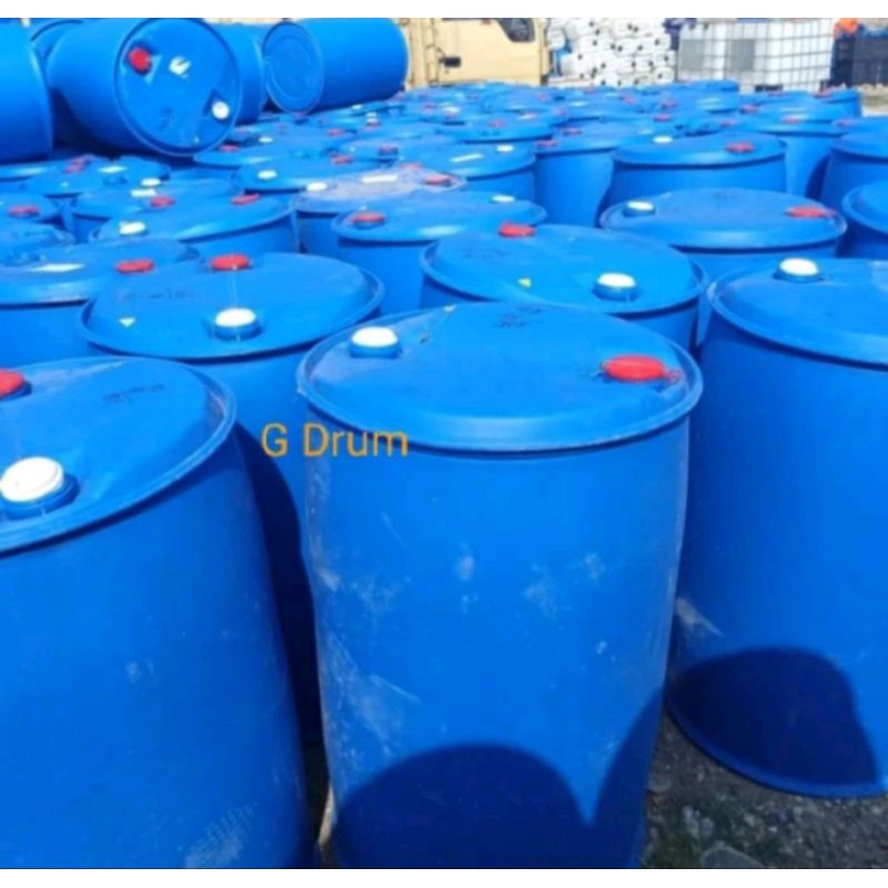 drum plastik bekas 220 L tutup kecil