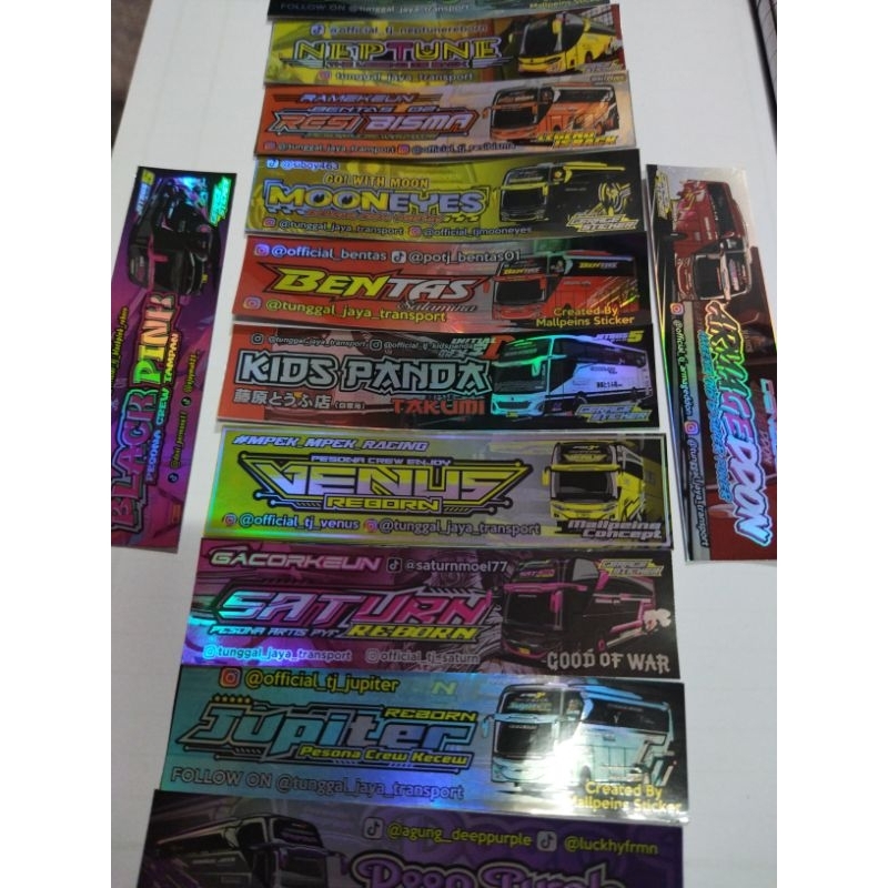 

Paket komplit stiker tunggal jaya hologram 13 pcs