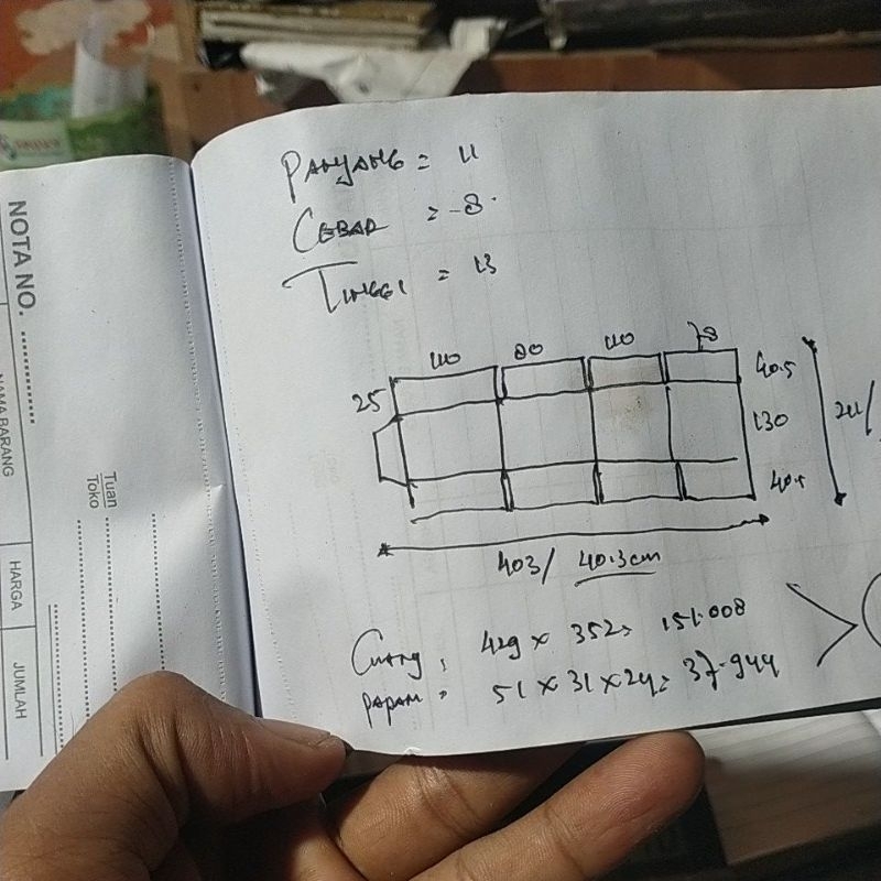 

pisaupond kardus uk11x8x13cm
