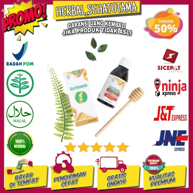 MADU GUTAMIN HERBAL ORIGINAL untuk Rematik Asam Urat Kolesterol Nyeri Sendi GUTAMIN ORIGINAL MADU GU