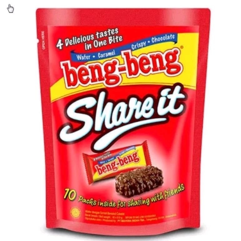 

Beng Beng Share It Wafer Caramel Chocolate Isi 10 Pcs 95 Gram | 1 Pack