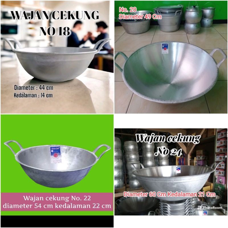 Wajan Katel Cekung No 20,18 Alumunium Anti Lengket