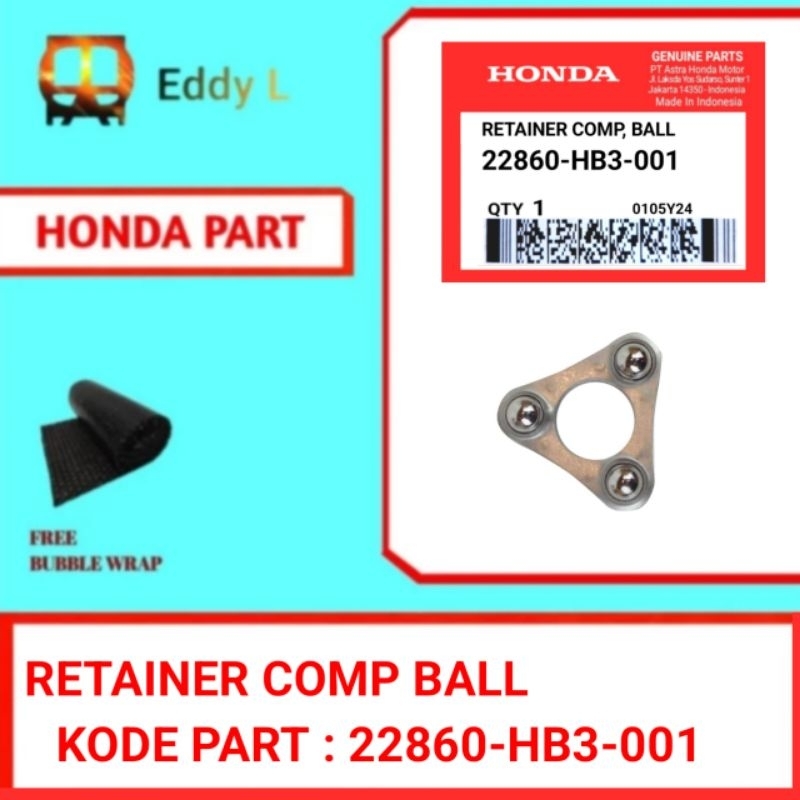 RetainerComp Ball/Pelor Segitiga Kopling SUPRA X 125|KHARISMA|SUPER CUB C125|WAVE 110i (22860-HB3-00
