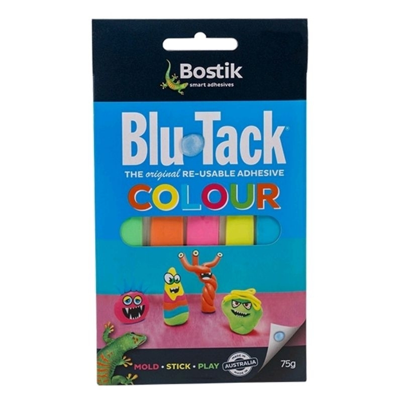 

BOSTIK BLU TACK REUSABLE ADHESIVE COLOUR 75G 5 COLOURS