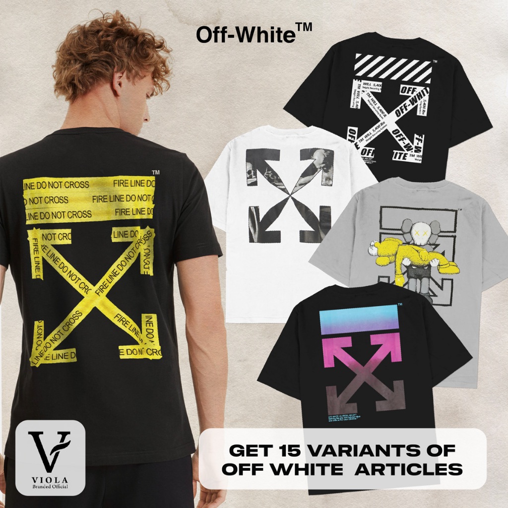 KAOS OFF WHITE BRANDED MIRROR TSHIRT ORIGINAL TEES UNISEX PREMIUM PRIA WANITA