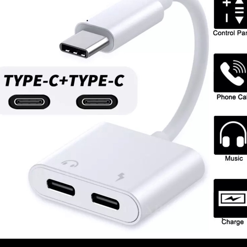 VG Splitter tipe C  Converter type C 2in1 C To C audio Charger JH32  K