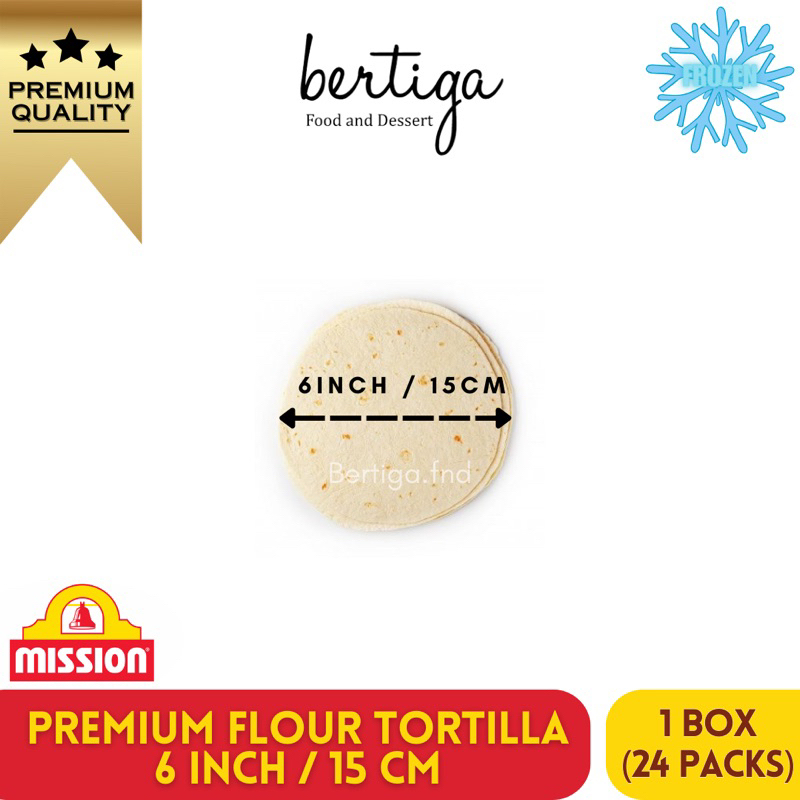 

MISSION - Premium Flour Tortilla (kulit kebab) 6 inch / 15 cm - IMPORT (1 box isi 24 pack)