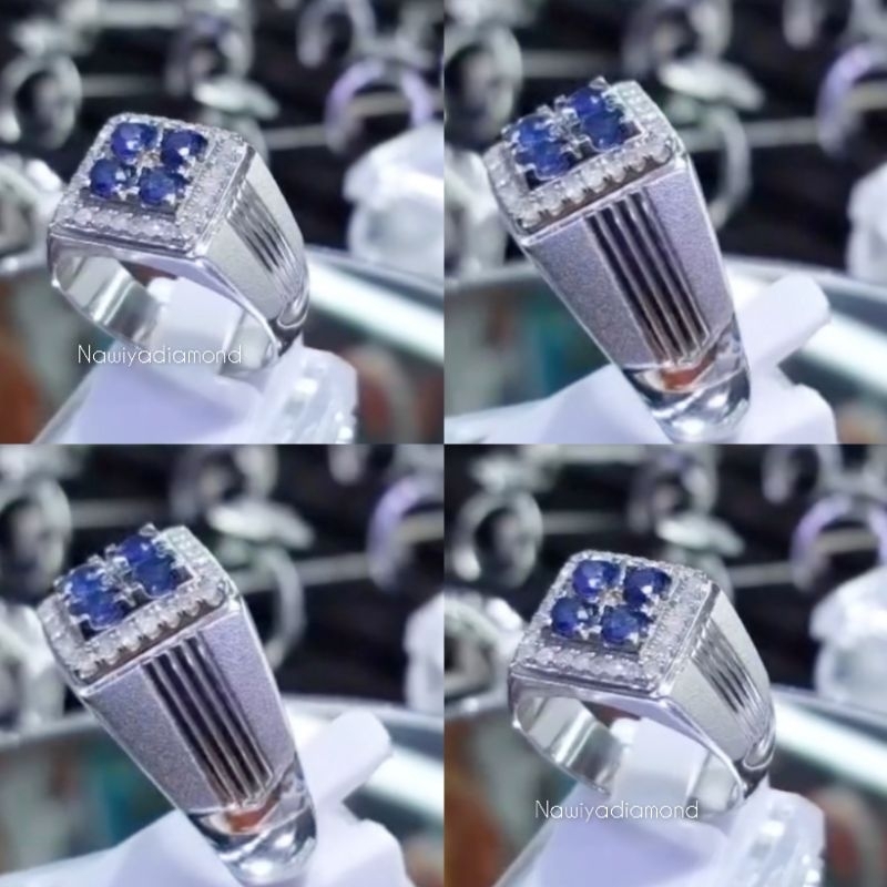 cincin berlian pria asli original