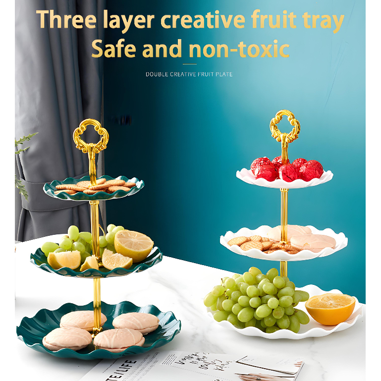 Rak Piring Kue Susun 3 Tingkat Detachable Cake Stand Display