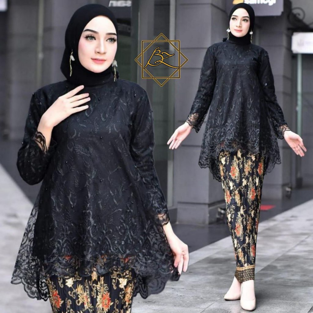 BAZALLERO - SETELAN KEBAYA MODERN RBLOUSE ARKHANZA - KEBAYA WISUDA - BAJU KEBAYA HIJAB - KEBAYA BROK