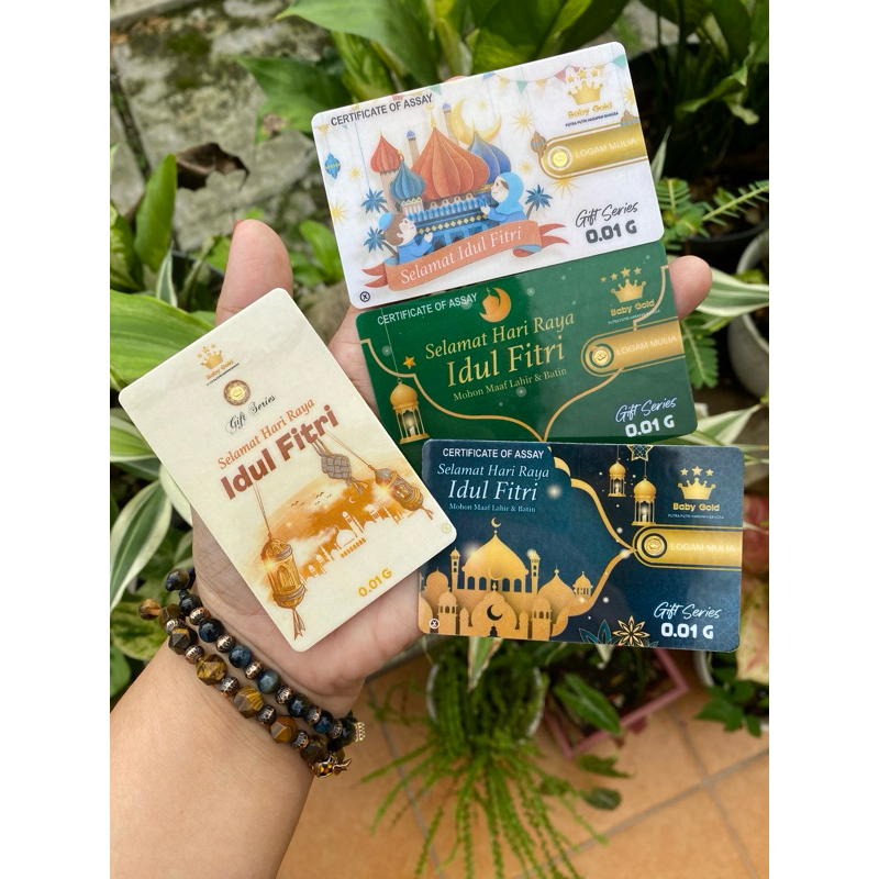 [FREE AMPLOP LEBARAN IDUL FITRI] GRAMASI 0,01 GRAM BABY GOLD IDUL FITRI SERIES KADO EMAS IDUL FITRI 
