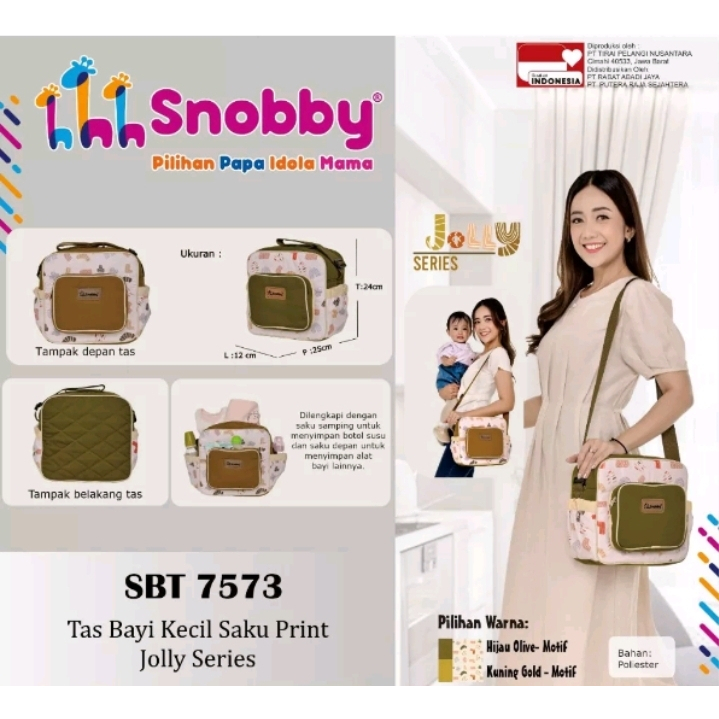Snobby Tas Bayi Kecil / Medium / Besar Saku Print Arrow Series - TPT 5571 5572 5573 / Snobby tas Squ