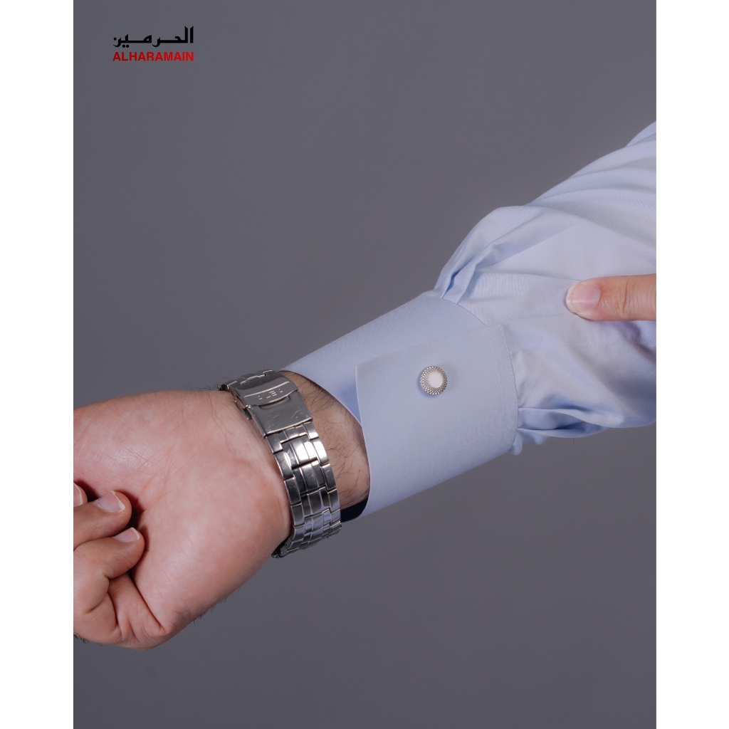 AL Haramain Jubah / Gamis Pria Dewasa Slimfit Manset Premium Series (L51) | Biru Gelap | Biru Terang | Gold | Sage-2