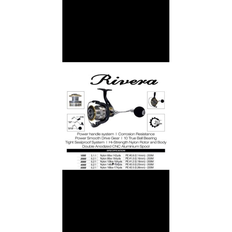 Reel Tridentech Rivera (Power Handel)-1000