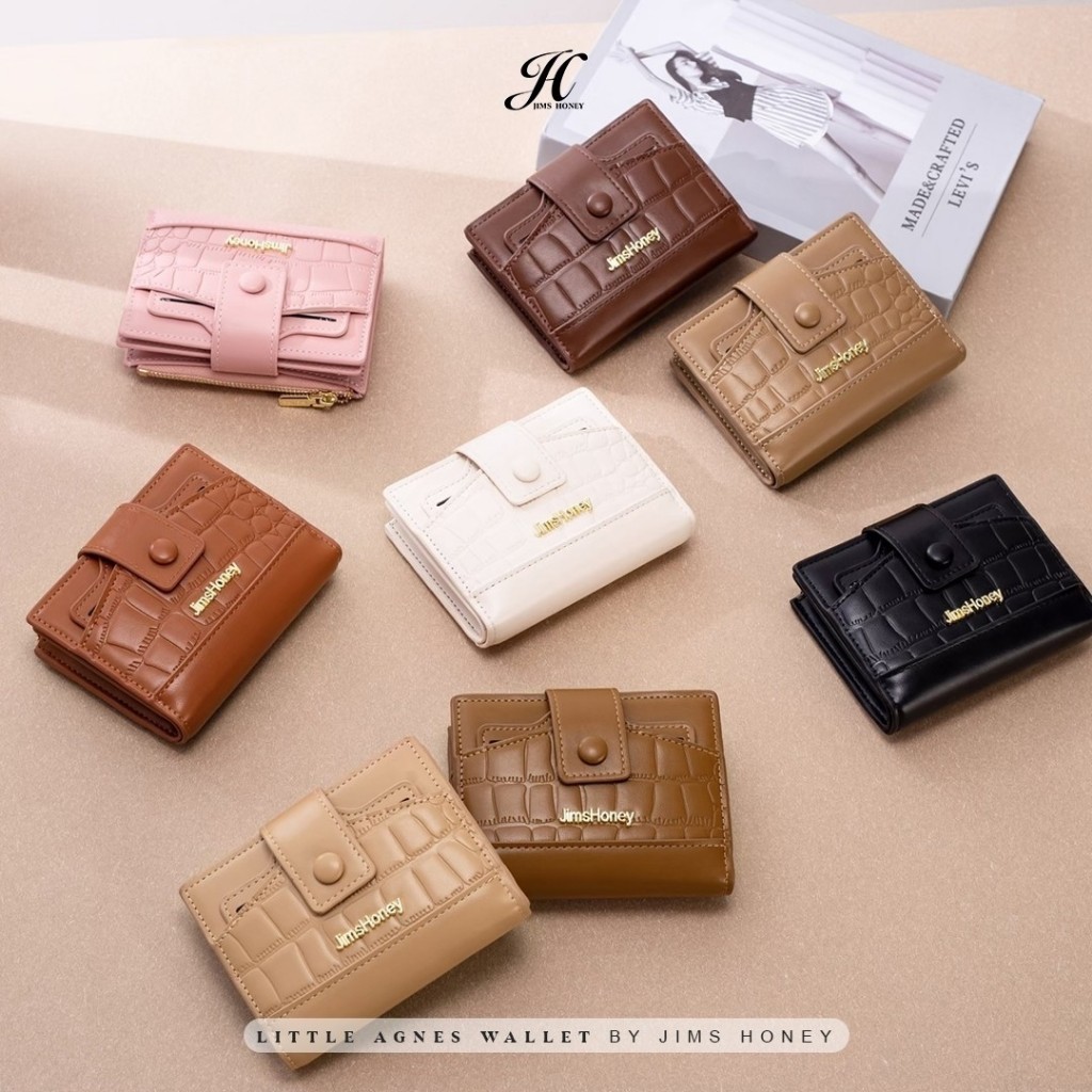 JIMS HONEY LITTLE AGNES WALLET Dompet Kecil Lipat Wanita Cewek Fashion Jimshoney Casual Terbaru