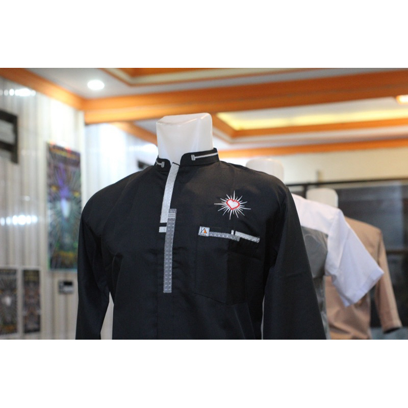 Baju Koko PSHT Hitam Elegan Lengan Panjang