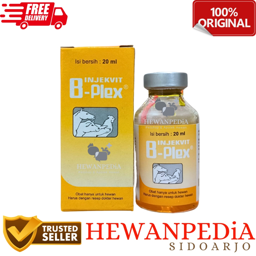 INJEKVIT B PLEX B KOMPLEKS 20 ml MEDION Hewanpedia - Tingkatkan Produktifitas dan Imun Hewan B Kompl