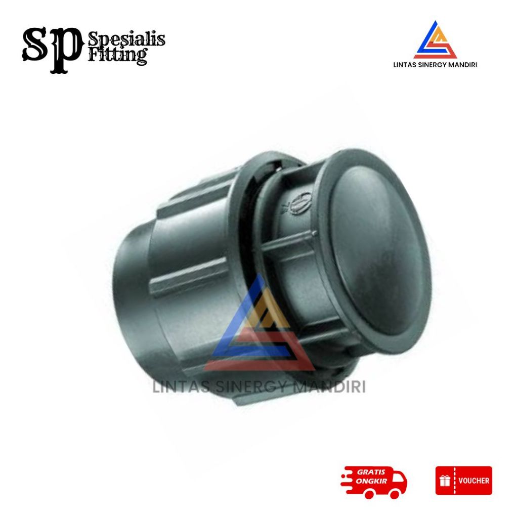 Fitting Pipa HDPE End Cap Compression 63mm (2")
