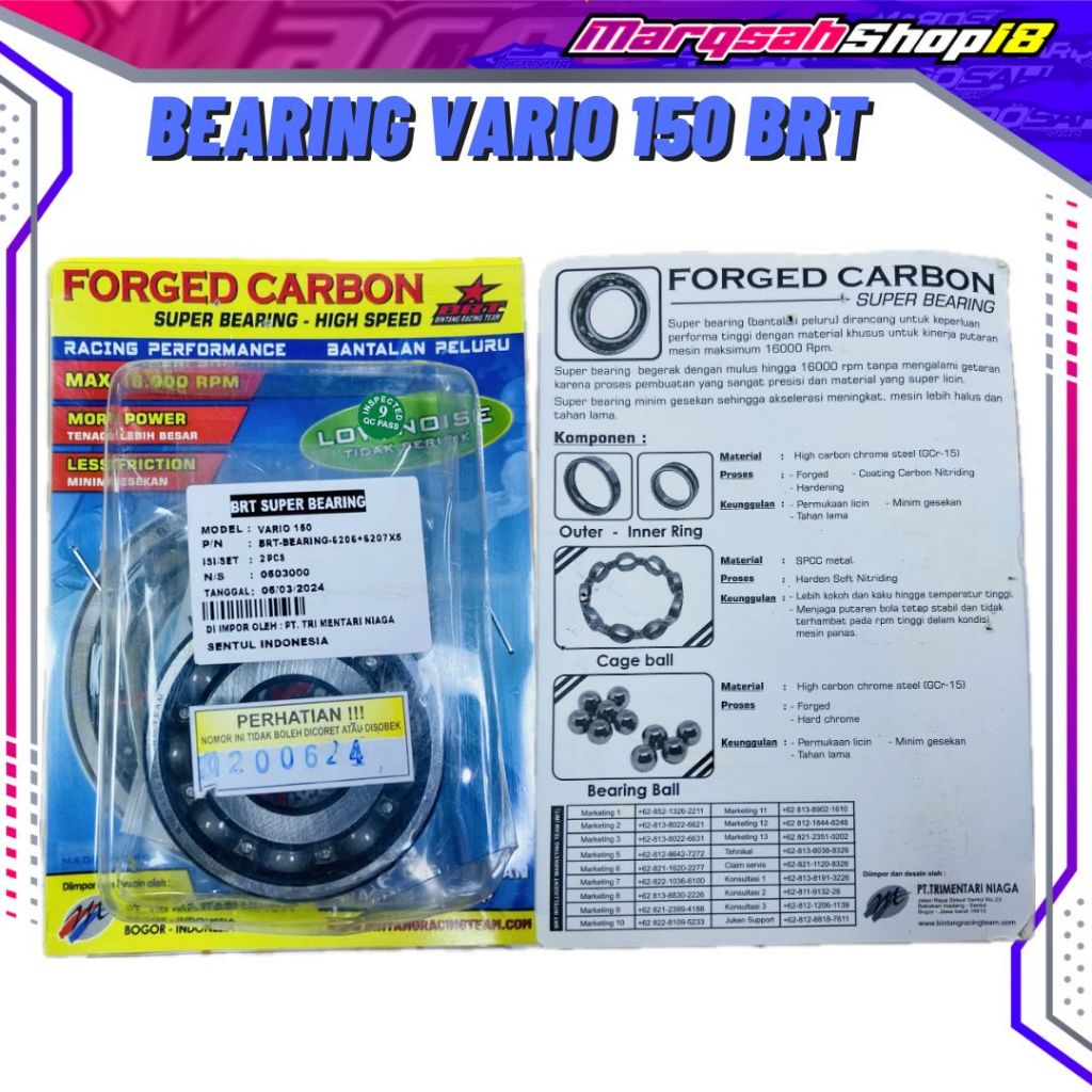 BEARING KRUK AS VARIO 150 BRT RACING MARQSAH SHOP
