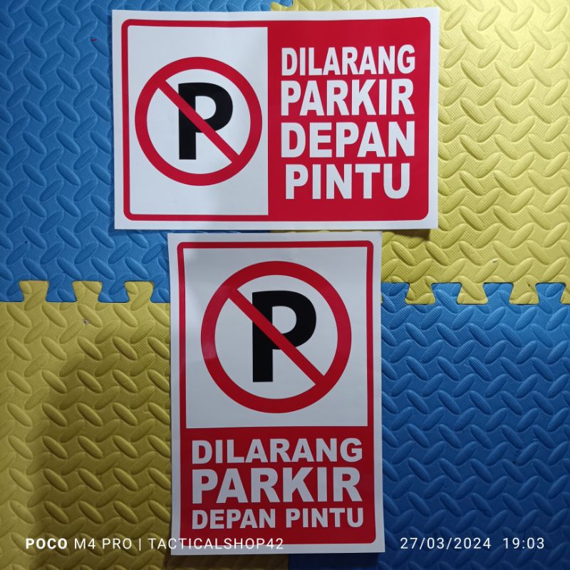 

Stiker Tanda Dilarang Parkir