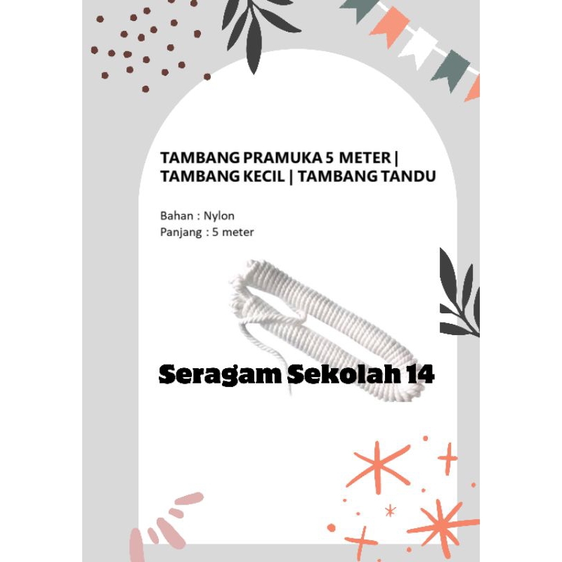 TAMBANG PRAMUKA 5 METER | TAMBANG KECIL | TAMBANG TANDU