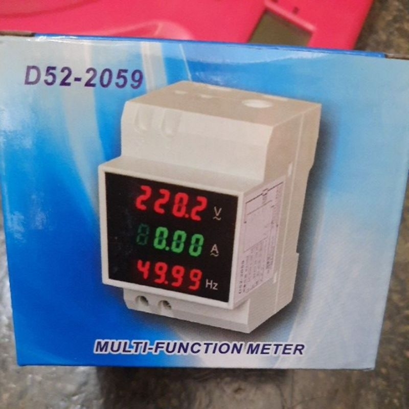 volt meter AC digital + Amper + Hz vu meter digital D 52- 2059