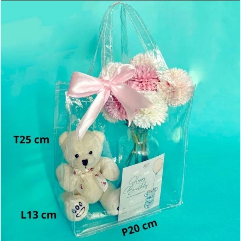 

TAS MIKA 20 x 25 Goodie bag ultah souvenir ulangtahun transparan