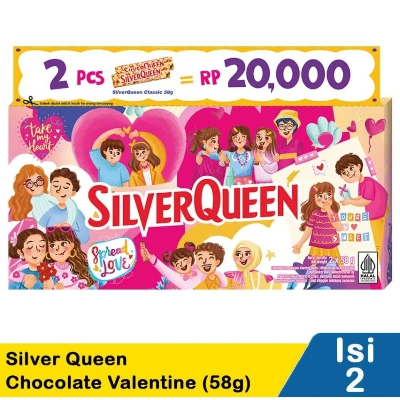 

Silverqueen isi 2x58gr harga paling murah exp aman