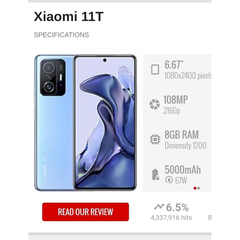 Xiaomi 11 T pro 12/256gb