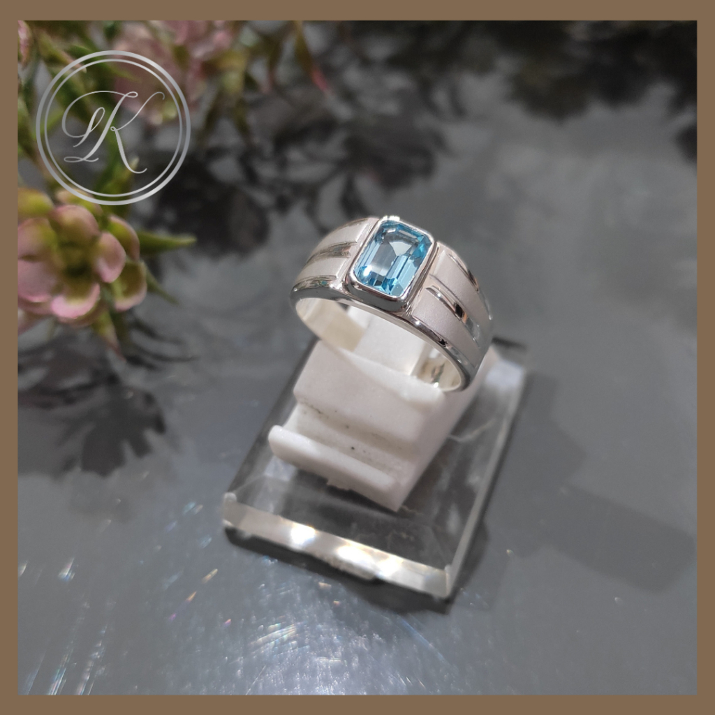 Custom Cincin Emban Pria Perak 925 Model Simpel