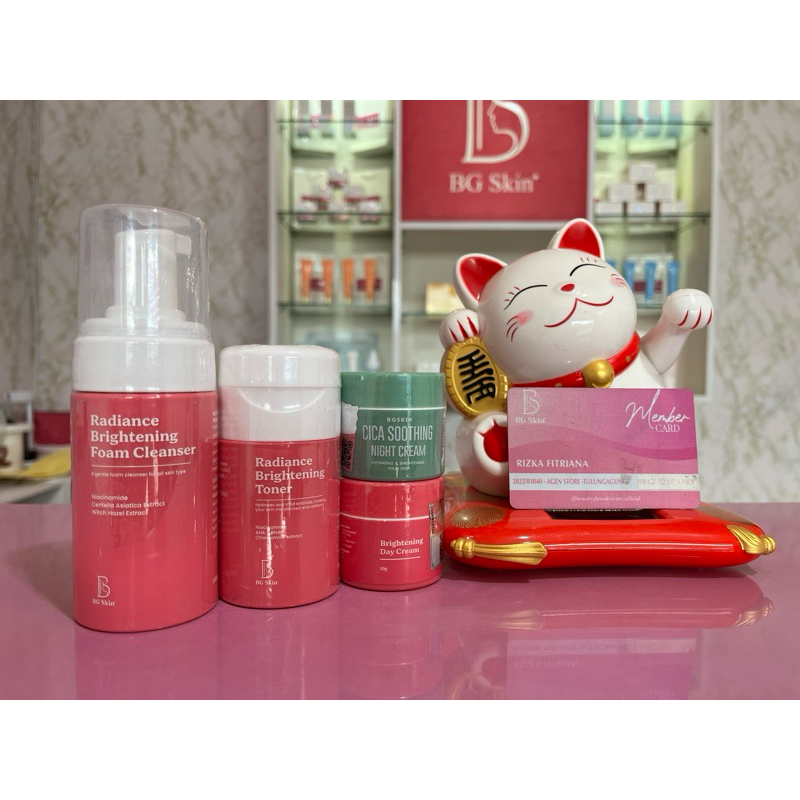 BG SKIN PAKET ACNE PREMIUM ( KRIM SIANG BRIGHTENING DAY CREAM / FONDI )