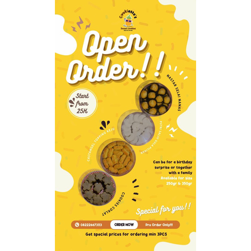 

Open Order Cookies