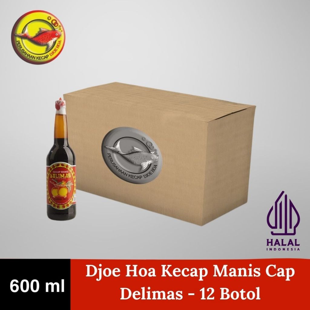 

Djoe Hoa Kecap Manis Cap Delimas 600ml - 12 Botol