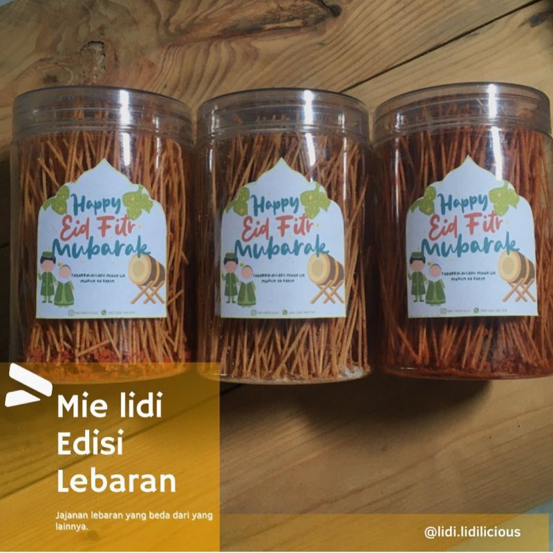 

Mie Lidi Edisi Lebaran Toples 800ml 165gram