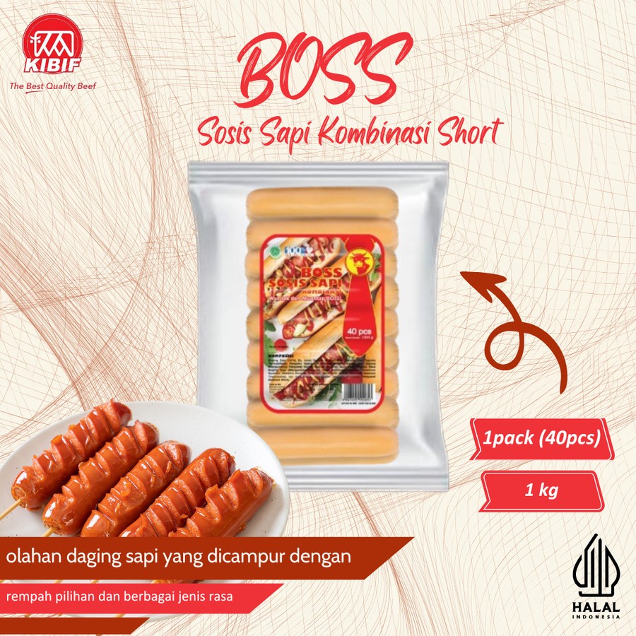 

BOSS Sosis Sapi Kombinasi Short 1000 gr (1kg)