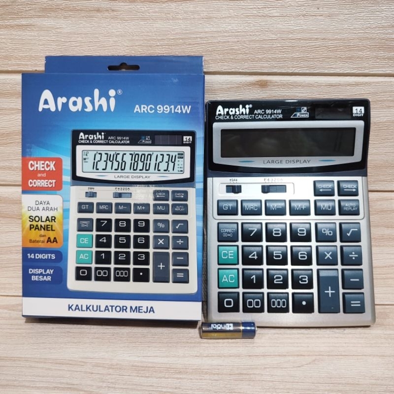 

Arashi Kalkulator ARC 9914W Calculator 14 Digit Display