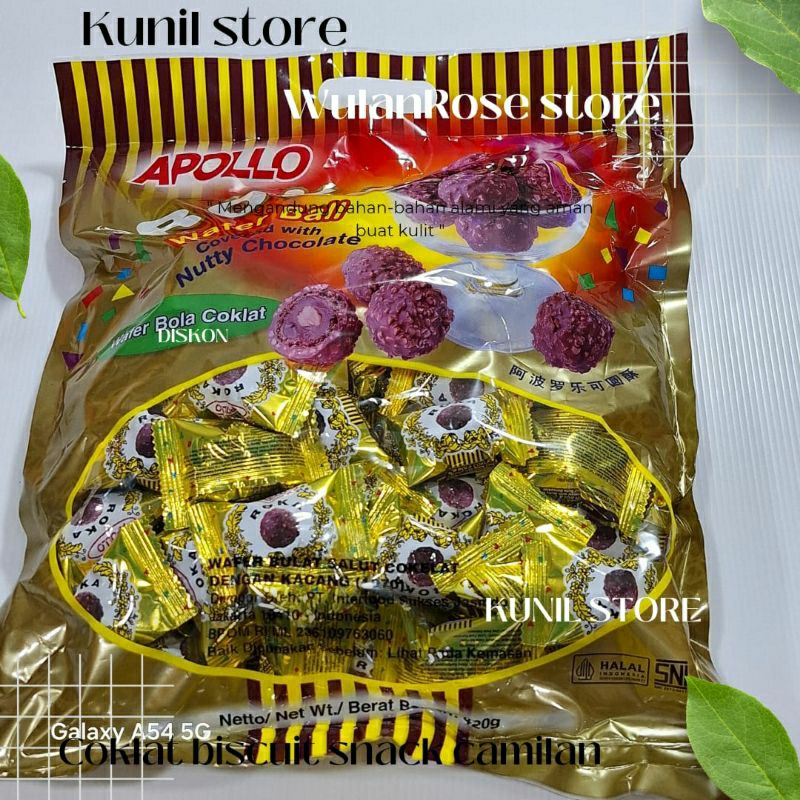 

APOLLO ROKA wafer ball covered with nutty chocolate (420 gram)